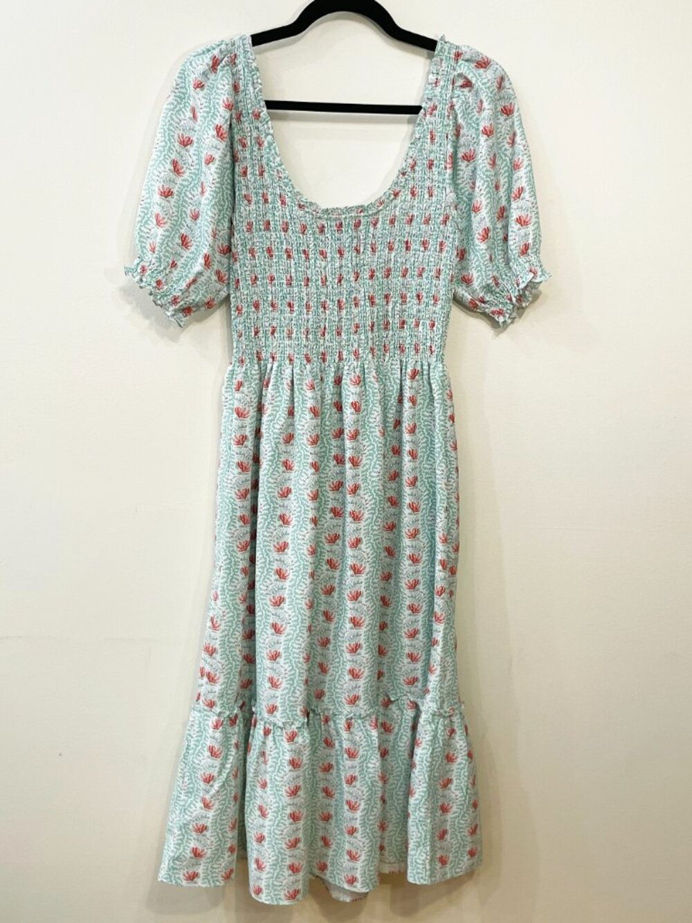 Last Call! New Hill House Louisa Crepe Nap Dress Trailing Vine XS $198 - Picture 3 of 8